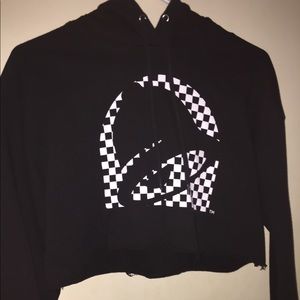 ❗️SALE❗️Black Taco Bell Cropped Hoodie